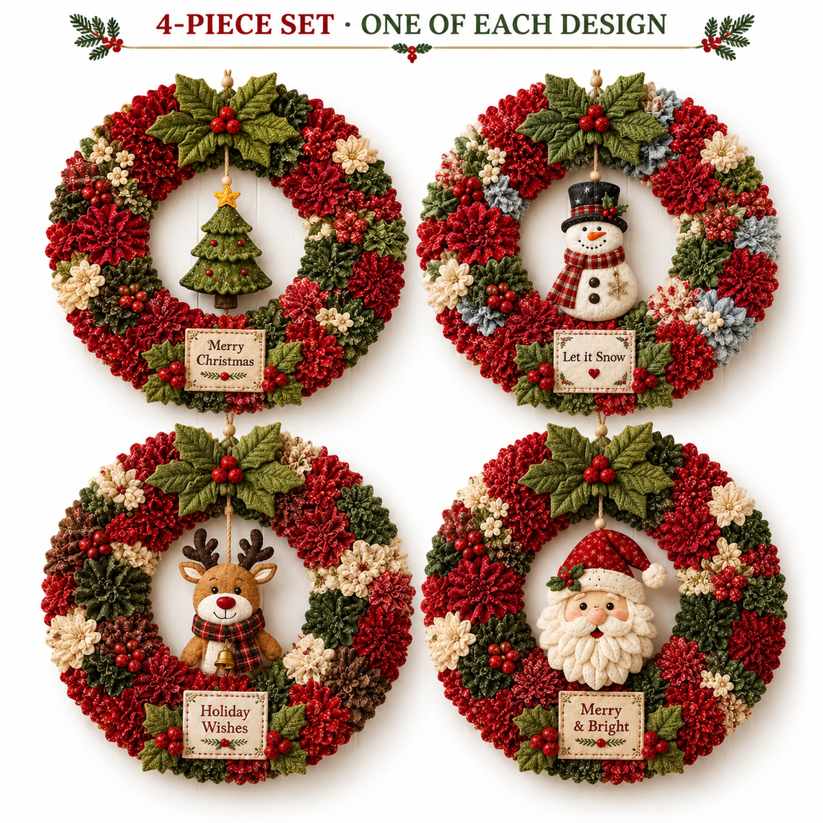 π
βοΈ3D Fabric Poke Wreath DIY Kit ππ§‘ (Video Tutorial & Finished Wreath Reference Included β¨ Beginner-friendly)