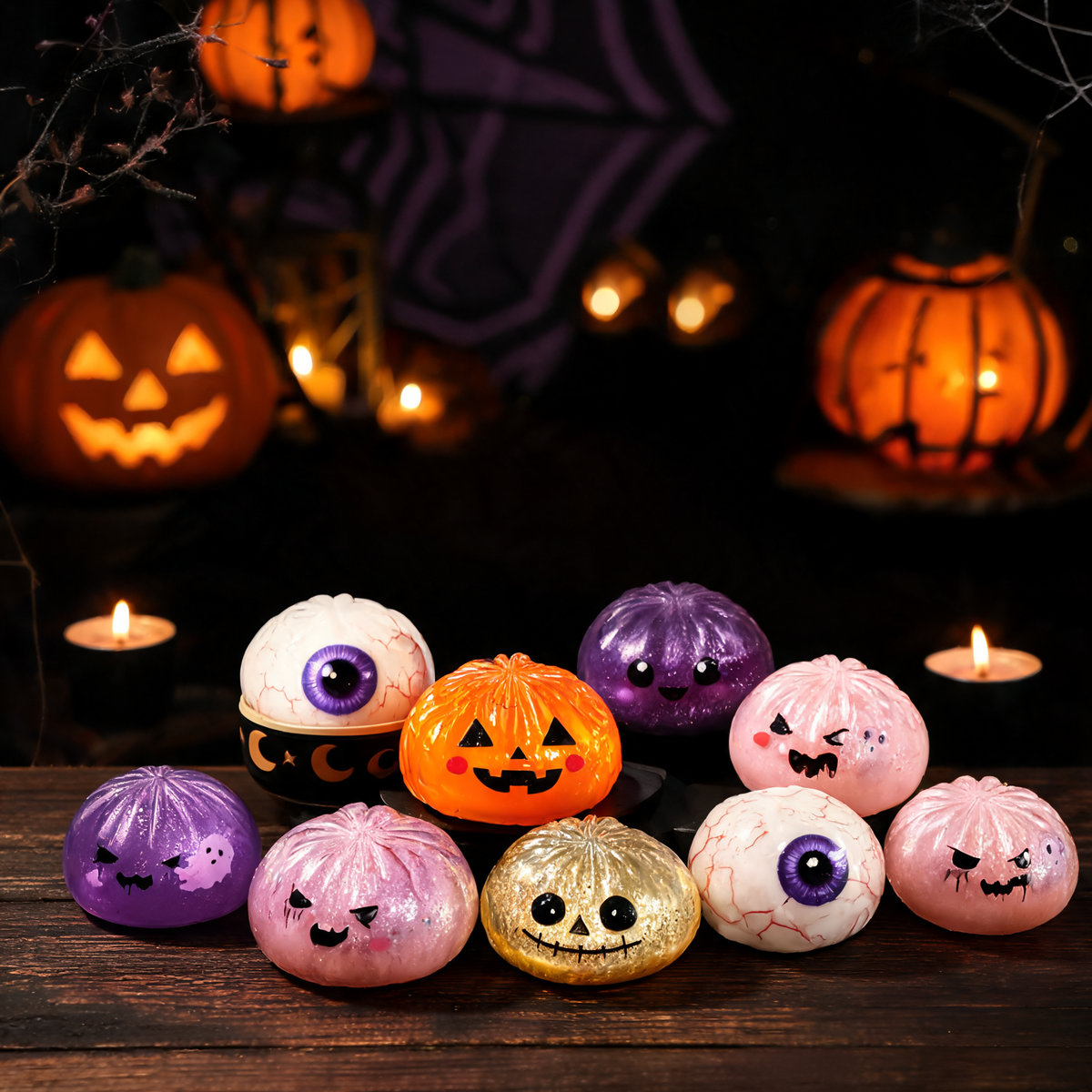 Armasora Halloween Ghost Maruko Squishy Toy Set