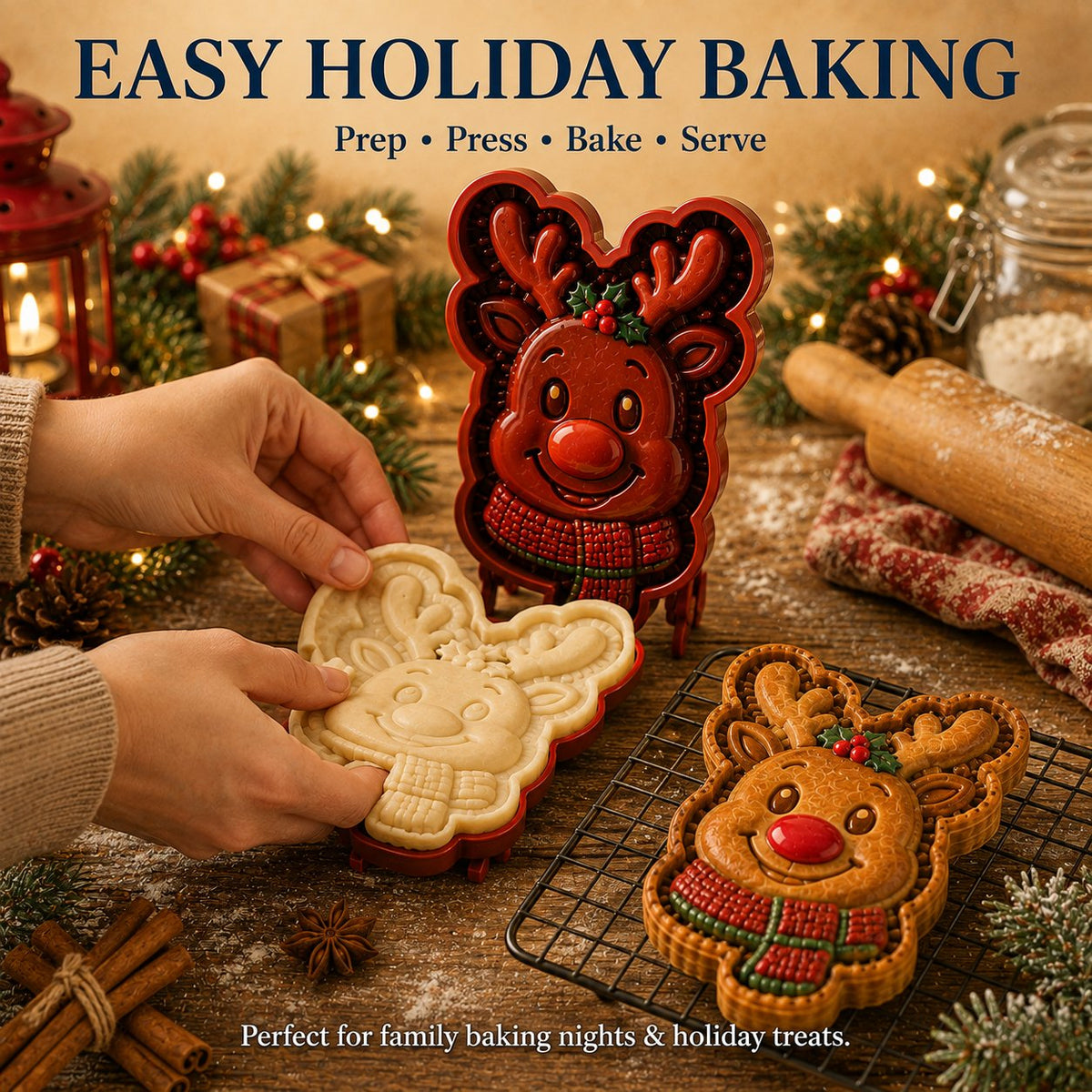 ⏳ Last Day50% OFF – 🔥🎄 9-Design Christmas Mini Pie Mold Collection | Reusable Embossed Molds for Shaping Detailed Santa, Snowman, Reindeer, Tree & Holiday Pies 🥧✨
