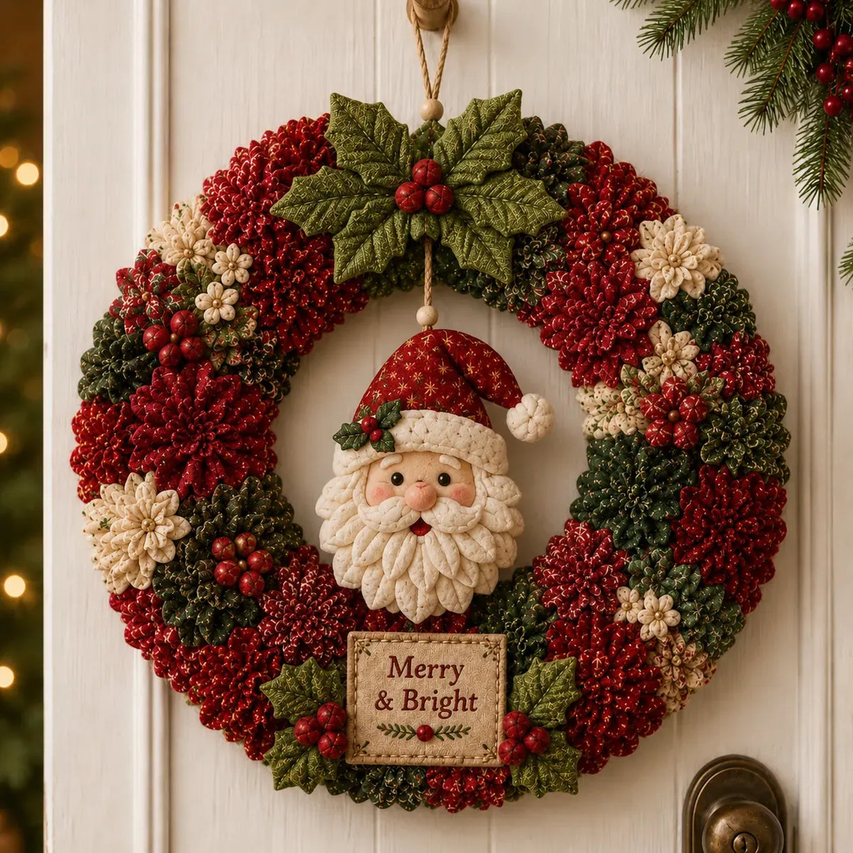 🎅☃️3D Fabric Poke Wreath DIY Kit 🎄🧡 (Video Tutorial & Finished Wreath Reference Included ✨ Beginner-friendly)