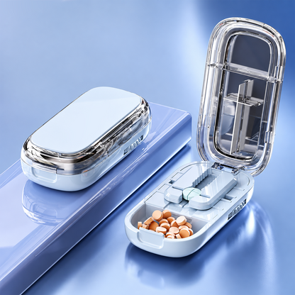 Adjustable 2-in-1 Pill Cutter & Storage Case