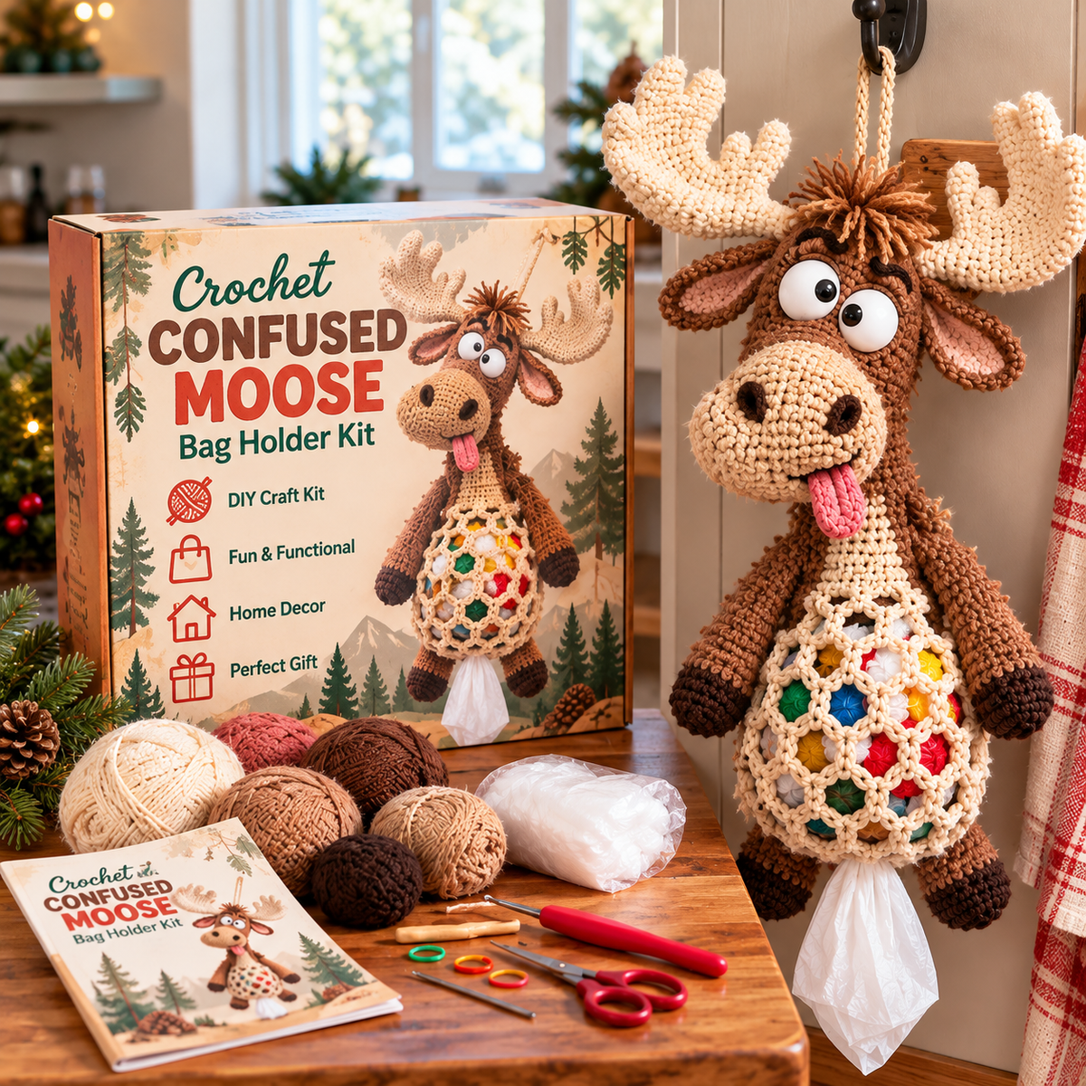 🌼 Cottage Harvest Keepers — Crochet Animal Bag Holder DIY Kit🔥🔥