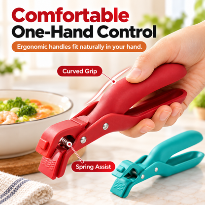 🔥 Limited-Time 50% OFF - 2-Pack Hot Bowl & Plate Grippers | Kitchen Safety Clips