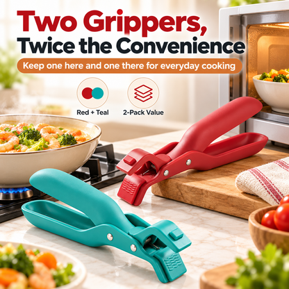 🔥 Limited-Time 50% OFF - 2-Pack Hot Bowl & Plate Grippers | Kitchen Safety Clips