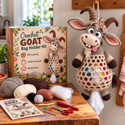 🌼 Cottage Harvest Keepers — Crochet Animal Bag Holder DIY Kit🔥🔥