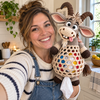 🌼 Cottage Harvest Keepers — Crochet Animal Bag Holder DIY Kit🔥🔥