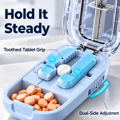 Adjustable 2-in-1 Pill Cutter & Storage Case