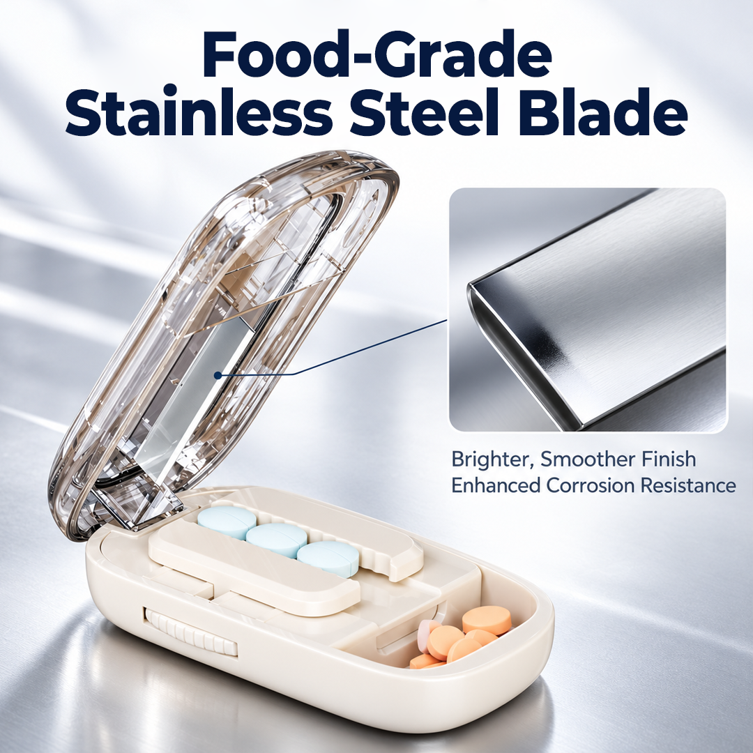 Adjustable 2-in-1 Pill Cutter & Storage Case
