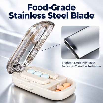 Adjustable 2-in-1 Pill Cutter & Storage Case