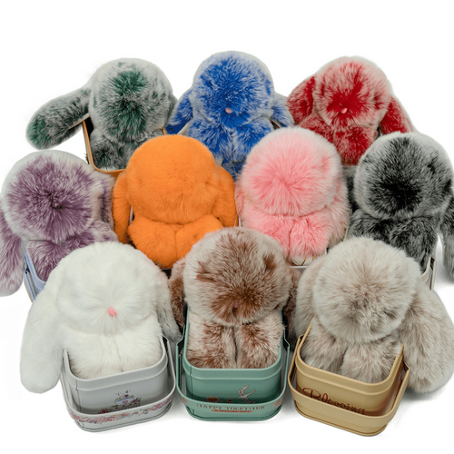 BunnyBliss Handcrafted Plush Charm — Soft Bunny Keychain Gift