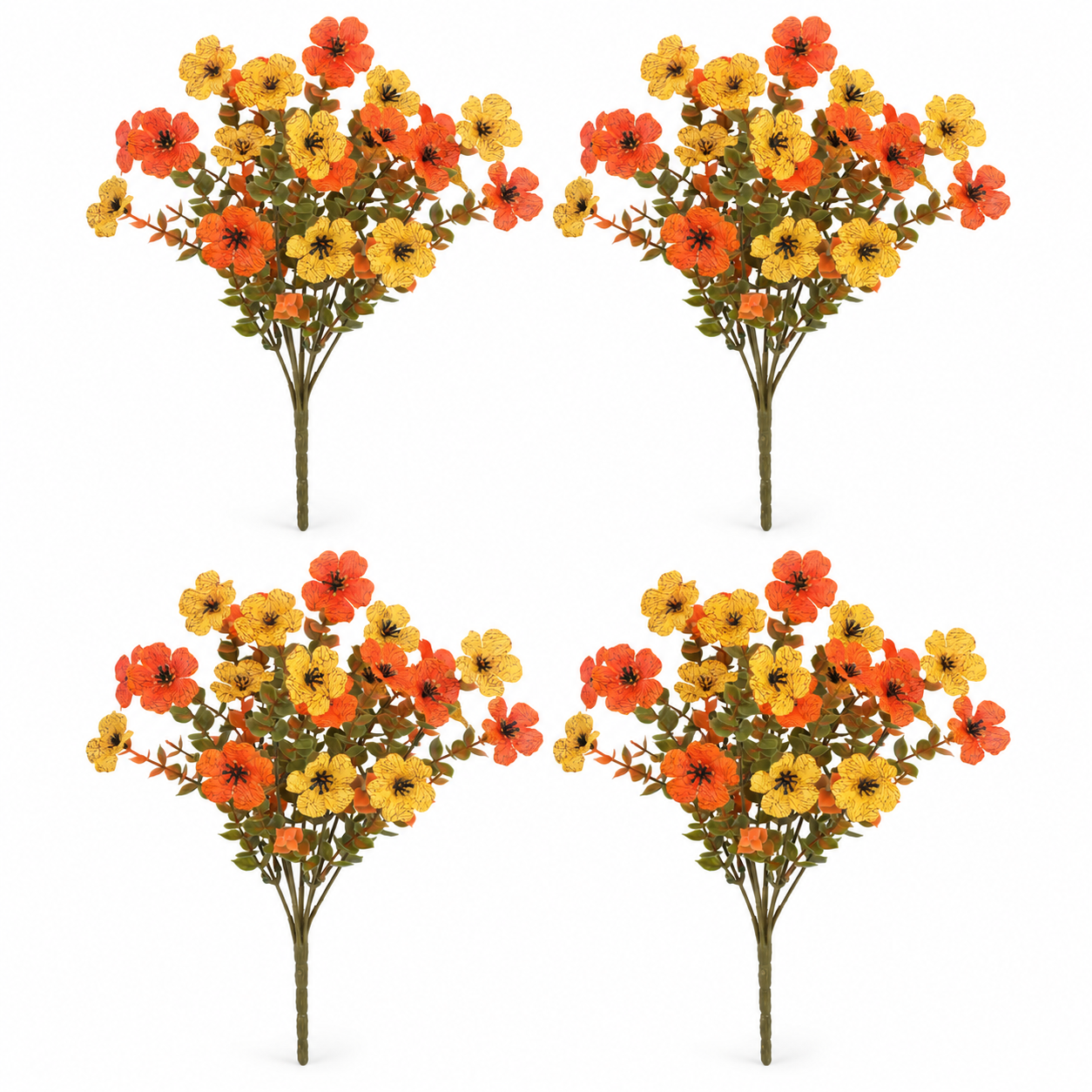 🍂 Autumn Tangerine Yellow — 4-Piece Set