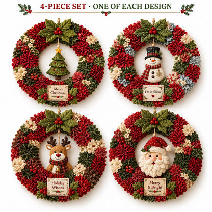 🎅☃️3D Fabric Poke Wreath DIY Kit 🎄🧡 (Video Tutorial & Finished Wreath Reference Included ✨ Beginner-friendly)