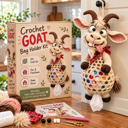 🌼 Cottage Harvest Keepers — Crochet Animal Bag Holder DIY Kit🔥🔥