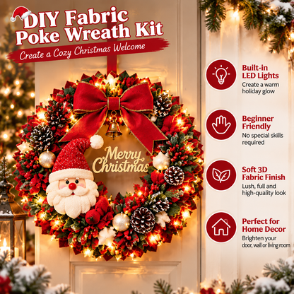 🎅☃️3D Fabric Poke Wreath DIY Kit 🎄🧡 (Video Tutorial & Finished Wreath Reference Included ✨ Beginner-friendly)