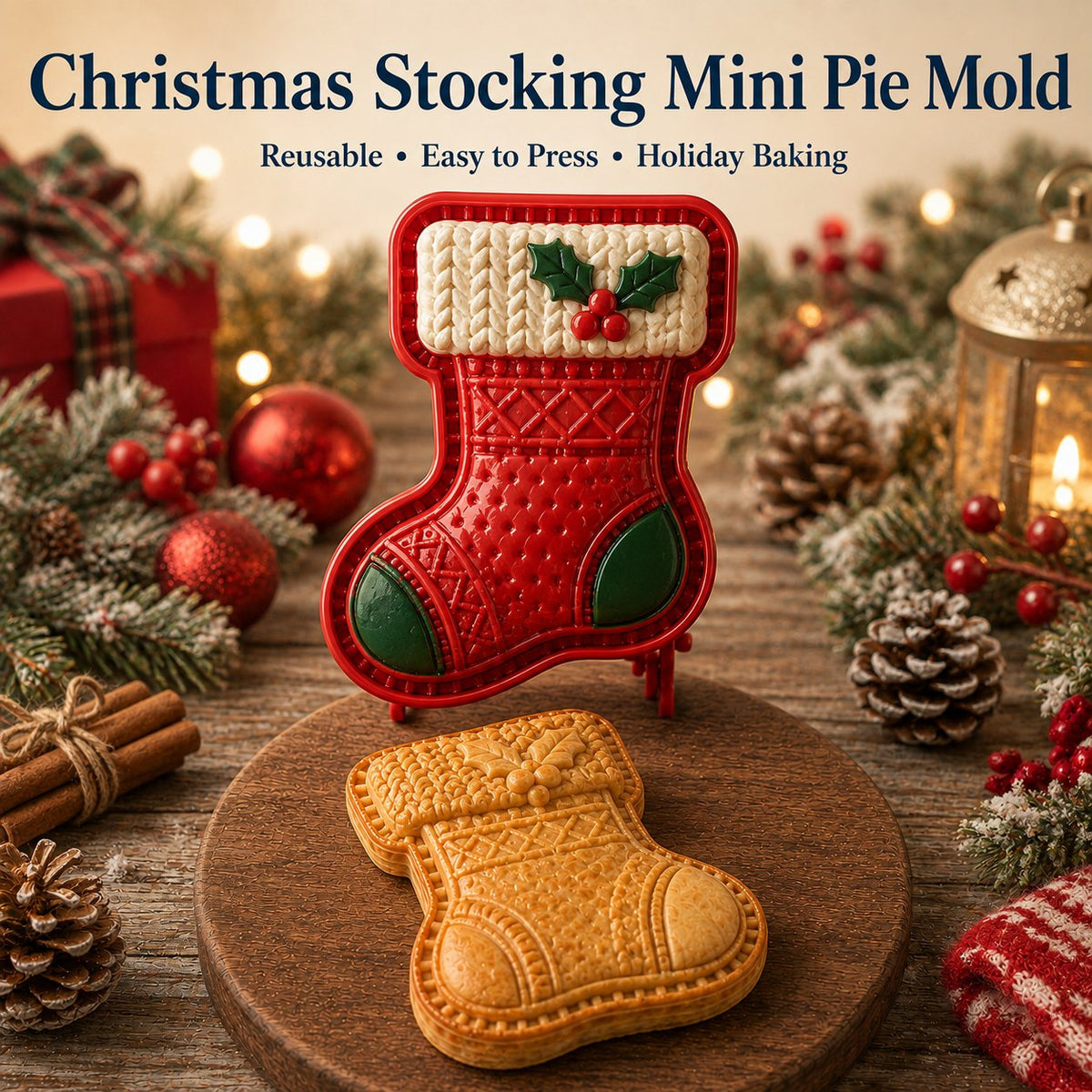 ⏳ Last Day50% OFF – 🔥🎄 9-Design Christmas Mini Pie Mold Collection | Reusable Embossed Molds for Shaping Detailed Santa, Snowman, Reindeer, Tree & Holiday Pies 🥧✨