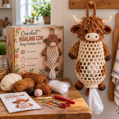 🌼 Cottage Harvest Keepers — Crochet Animal Bag Holder DIY Kit🔥🔥