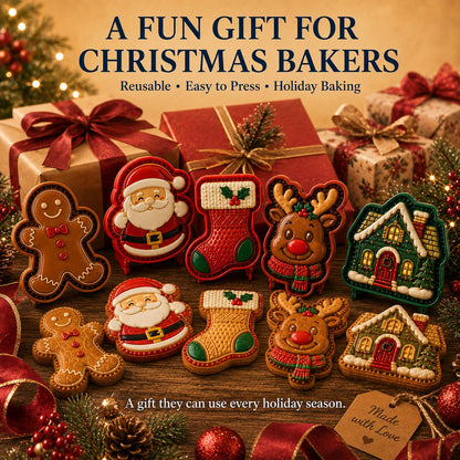 ⏳ Last Day50% OFF – 🔥🎄 9-Design Christmas Mini Pie Mold Collection | Reusable Embossed Molds for Shaping Detailed Santa, Snowman, Reindeer, Tree & Holiday Pies 🥧✨