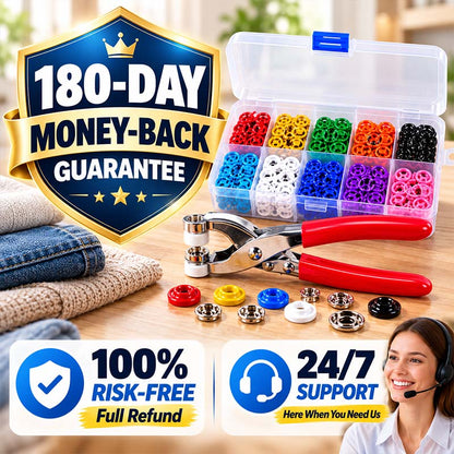 Seamless Stitching Sewing Kit, Pro-Snap No-Sew Button Kit – Complete tools, easy use & durable fixes