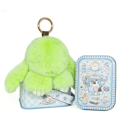 BunnyBliss Handcrafted Plush Charm — Soft Bunny Keychain Gift