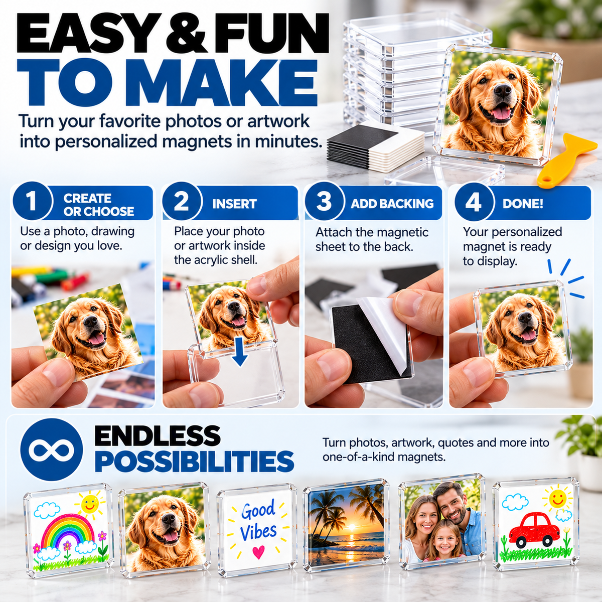 Creative & Decorative DIY Fridge Magnet Kit