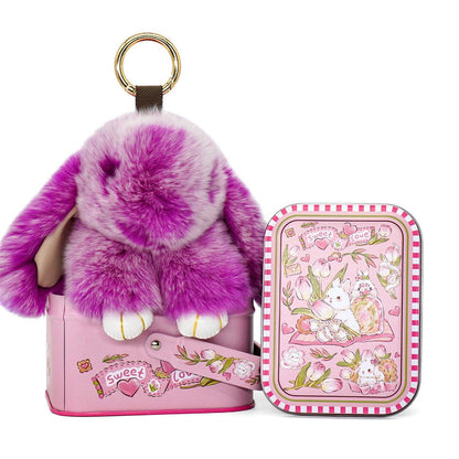 BunnyBliss Handcrafted Plush Charm — Soft Bunny Keychain Gift
