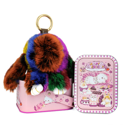 BunnyBliss Handcrafted Plush Charm — Soft Bunny Keychain Gift