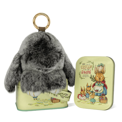 BunnyBliss Handcrafted Plush Charm — Soft Bunny Keychain Gift