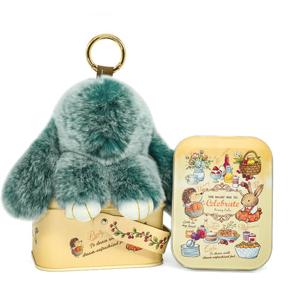 BunnyBliss Handcrafted Plush Charm — Soft Bunny Keychain Gift
