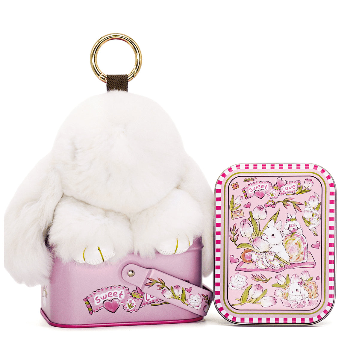 BunnyBliss Handcrafted Plush Charm — Soft Bunny Keychain Gift