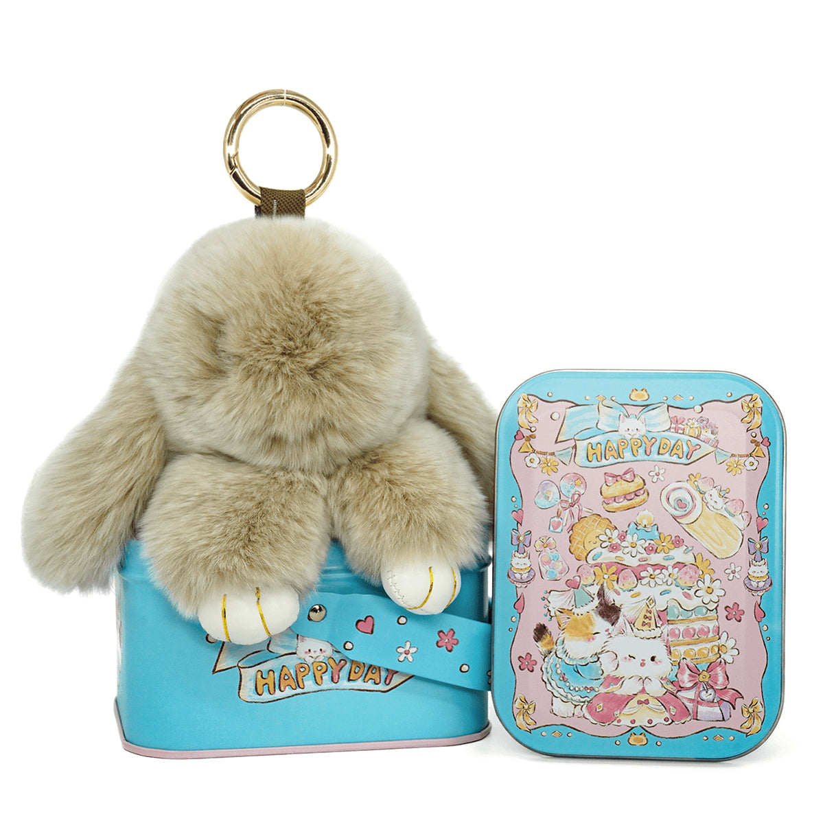 BunnyBliss Handcrafted Plush Charm — Soft Bunny Keychain Gift