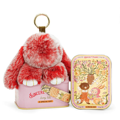BunnyBliss Handcrafted Plush Charm — Soft Bunny Keychain Gift