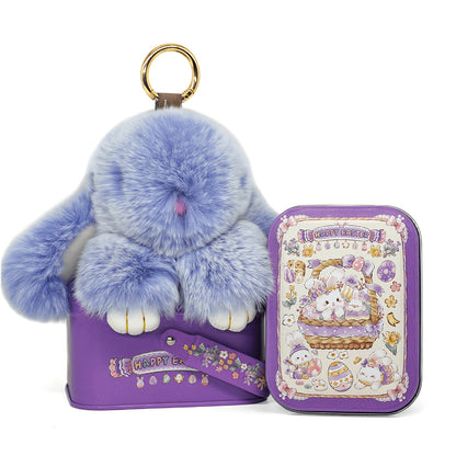 BunnyBliss Handcrafted Plush Charm — Soft Bunny Keychain Gift