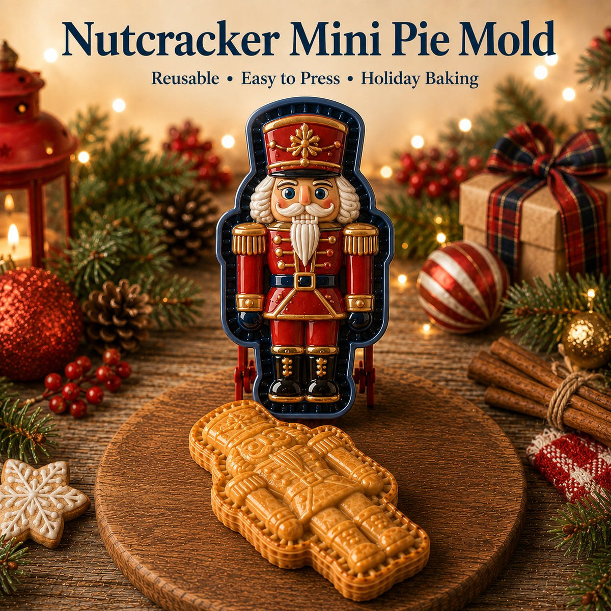 ⏳ Last Day50% OFF – 🔥🎄 9-Design Christmas Mini Pie Mold Collection | Reusable Embossed Molds for Shaping Detailed Santa, Snowman, Reindeer, Tree & Holiday Pies 🥧✨