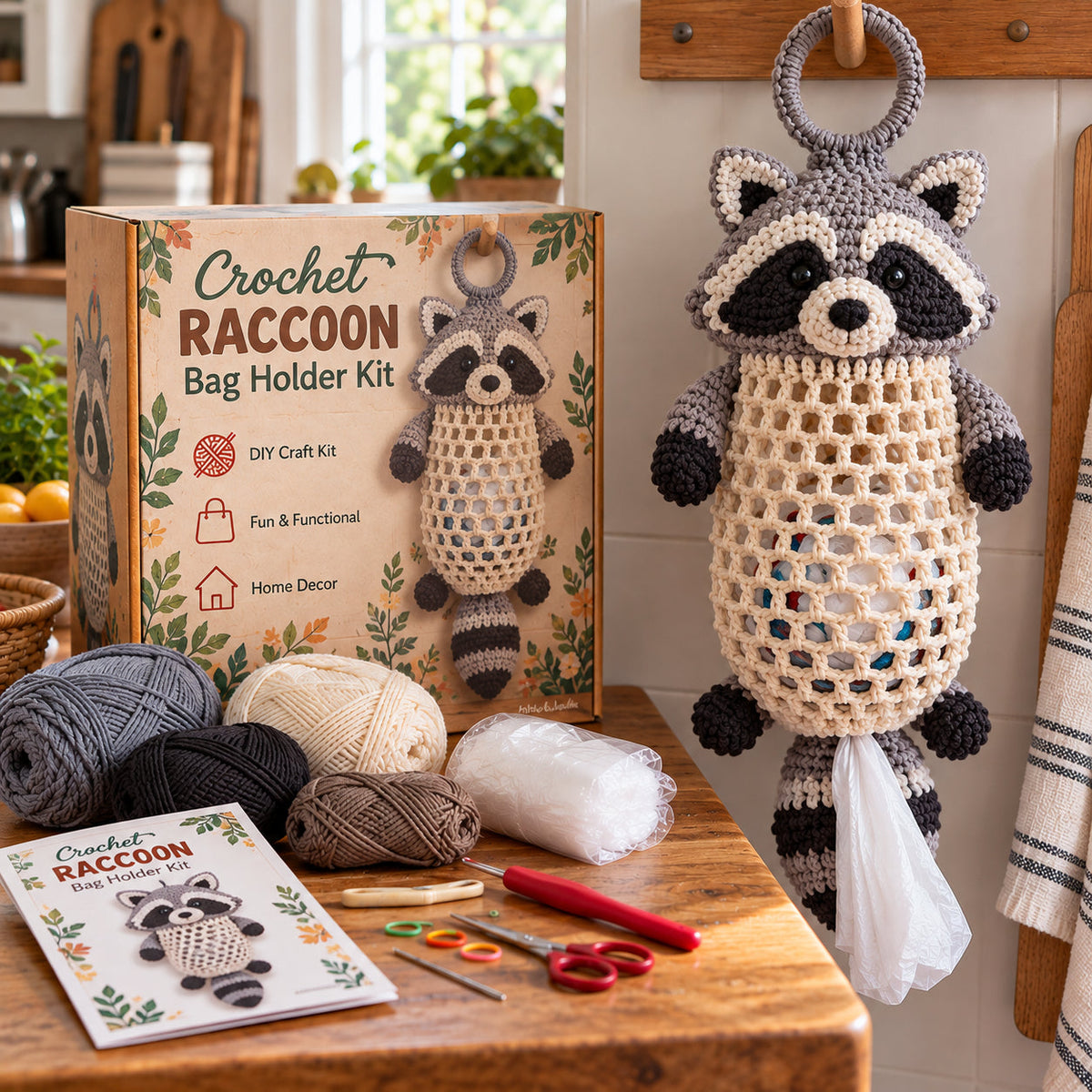 🌼 Cottage Harvest Keepers — Crochet Animal Bag Holder DIY Kit🔥🔥