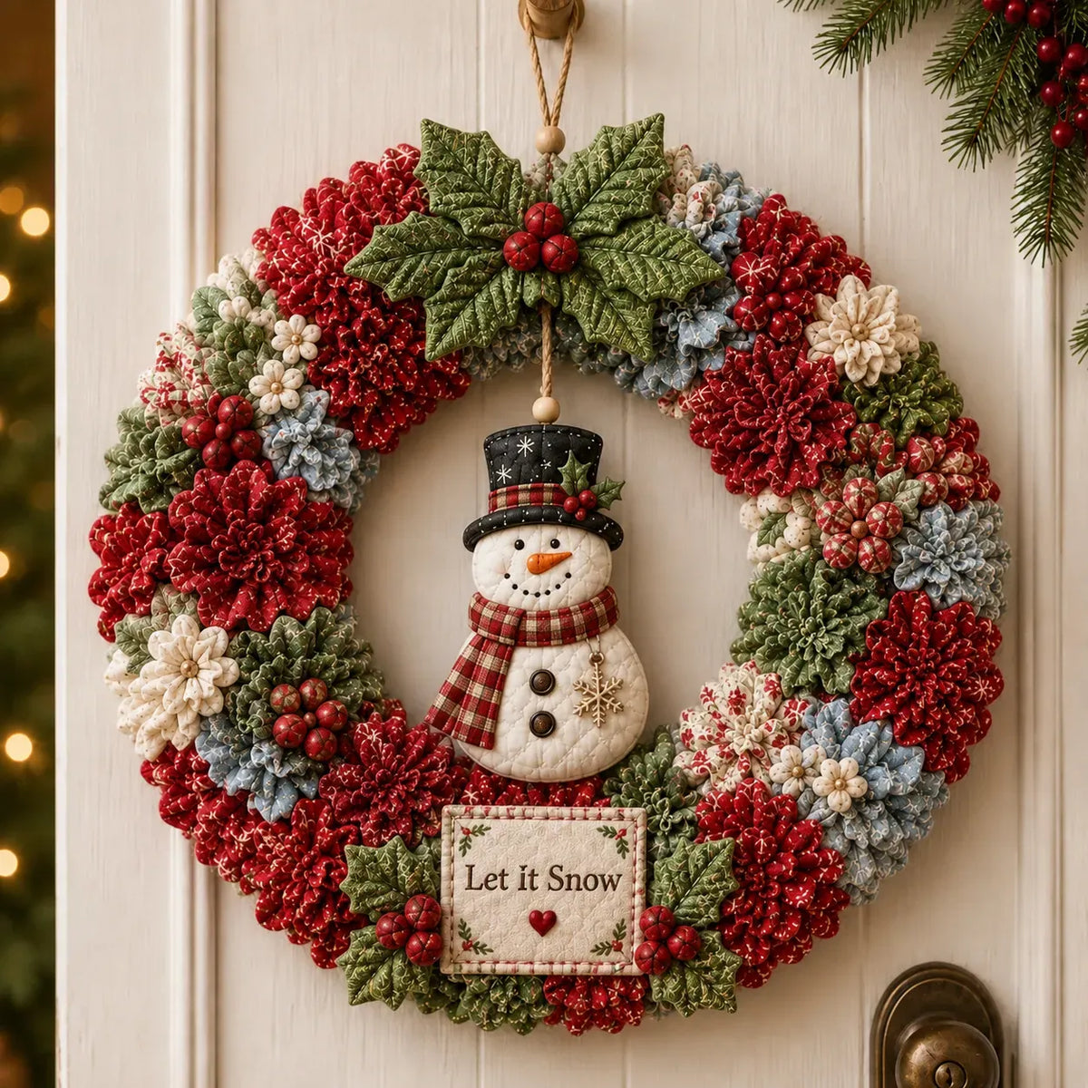 🎅☃️3D Fabric Poke Wreath DIY Kit 🎄🧡 (Video Tutorial & Finished Wreath Reference Included ✨ Beginner-friendly)