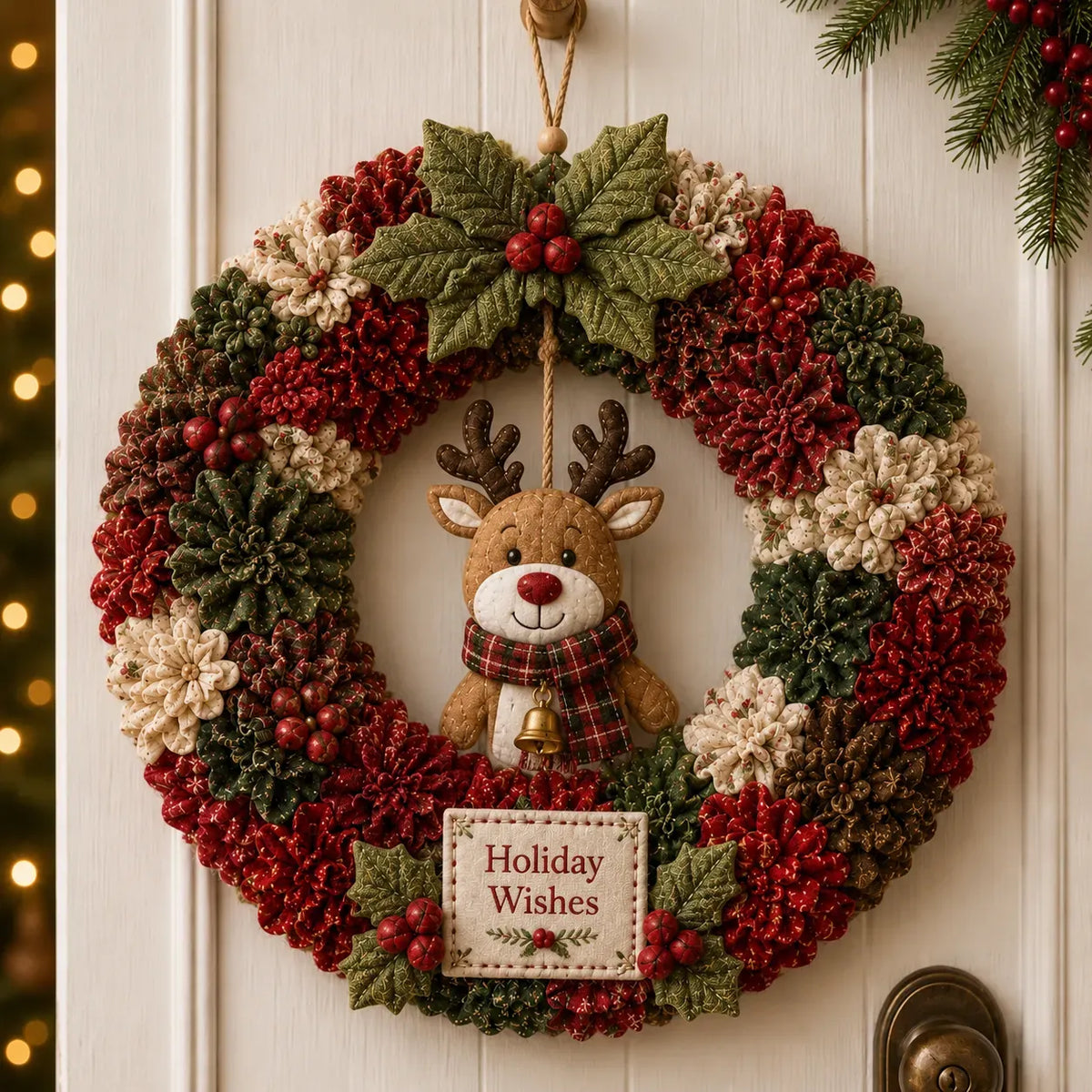 🎅☃️3D Fabric Poke Wreath DIY Kit 🎄🧡 (Video Tutorial & Finished Wreath Reference Included ✨ Beginner-friendly)