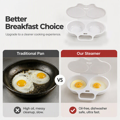 Dual-Cavity Microwave Egg Poacher | Quick & Healthy Breakfast in Minutes