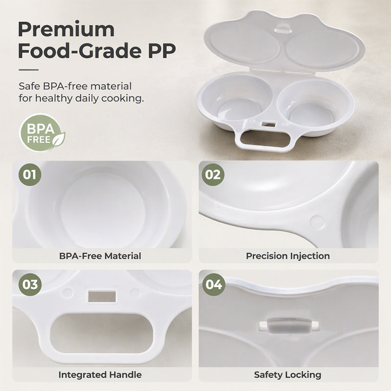 Dual-Cavity Microwave Egg Poacher | Quick & Healthy Breakfast in Minutes