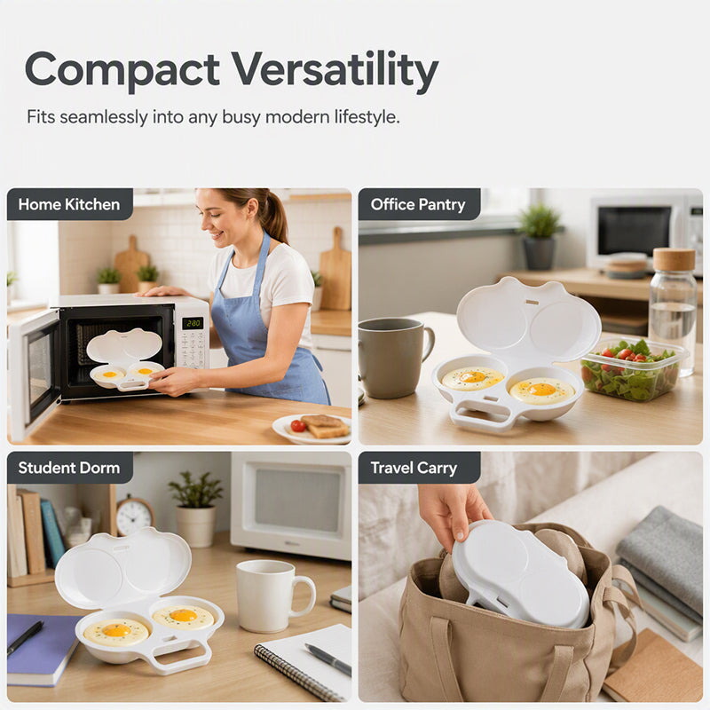 Dual-Cavity Microwave Egg Poacher | Quick & Healthy Breakfast in Minutes