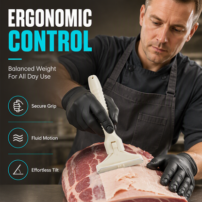 🥩 Stainless Steel Meat Scraper – Easy Fat & Fascia Removal Tool for Beef & Pork 🔪✨